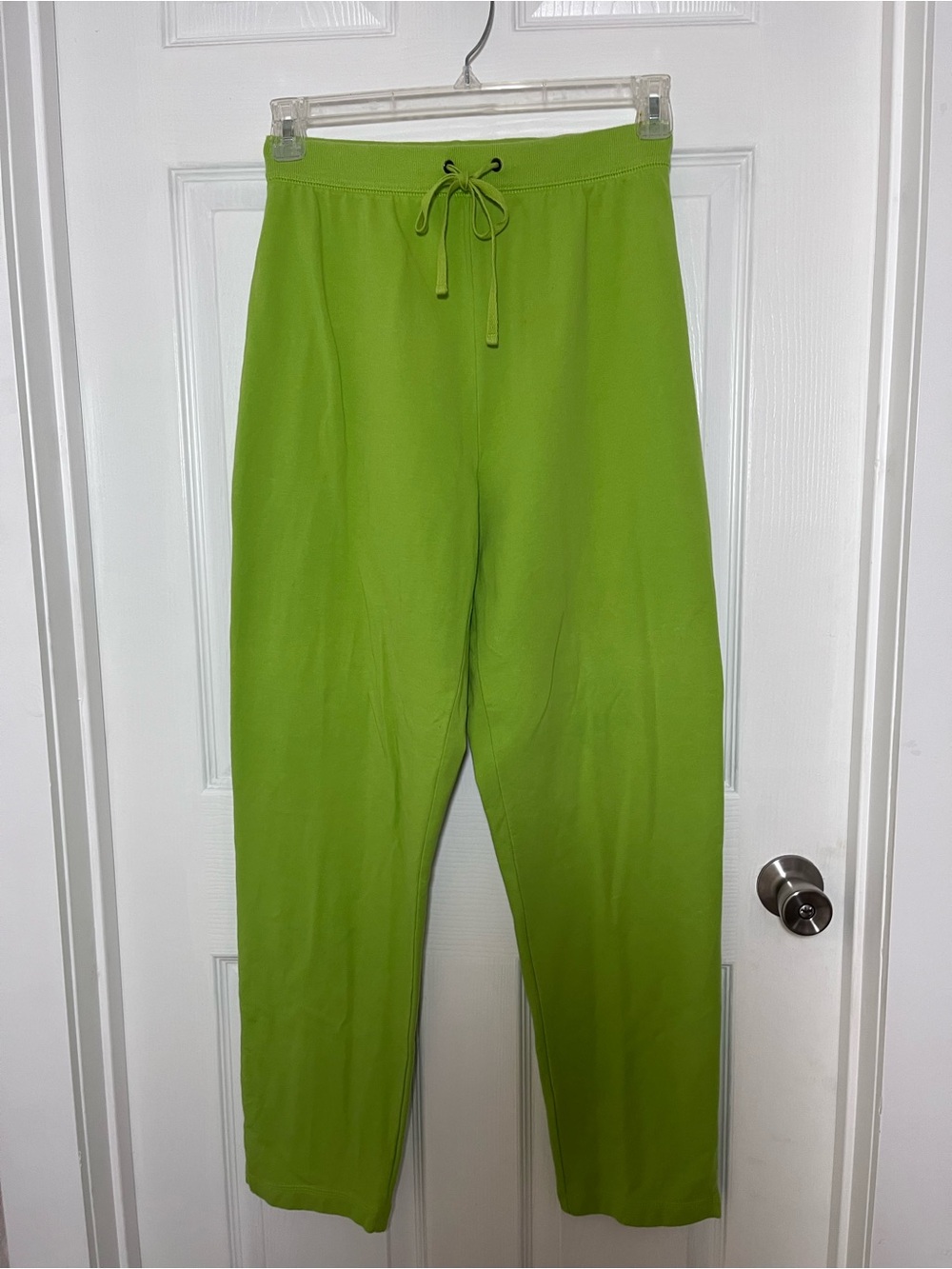 Bechamel Lime Green French Terry Drawstring Track Pants